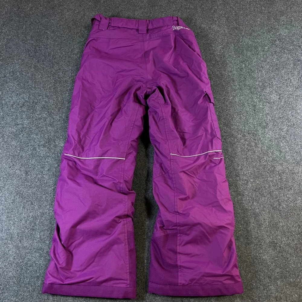 Columbia Kids Bugaboo II Snow Pants Purple Omni-Heat Insulated Size M 10/12